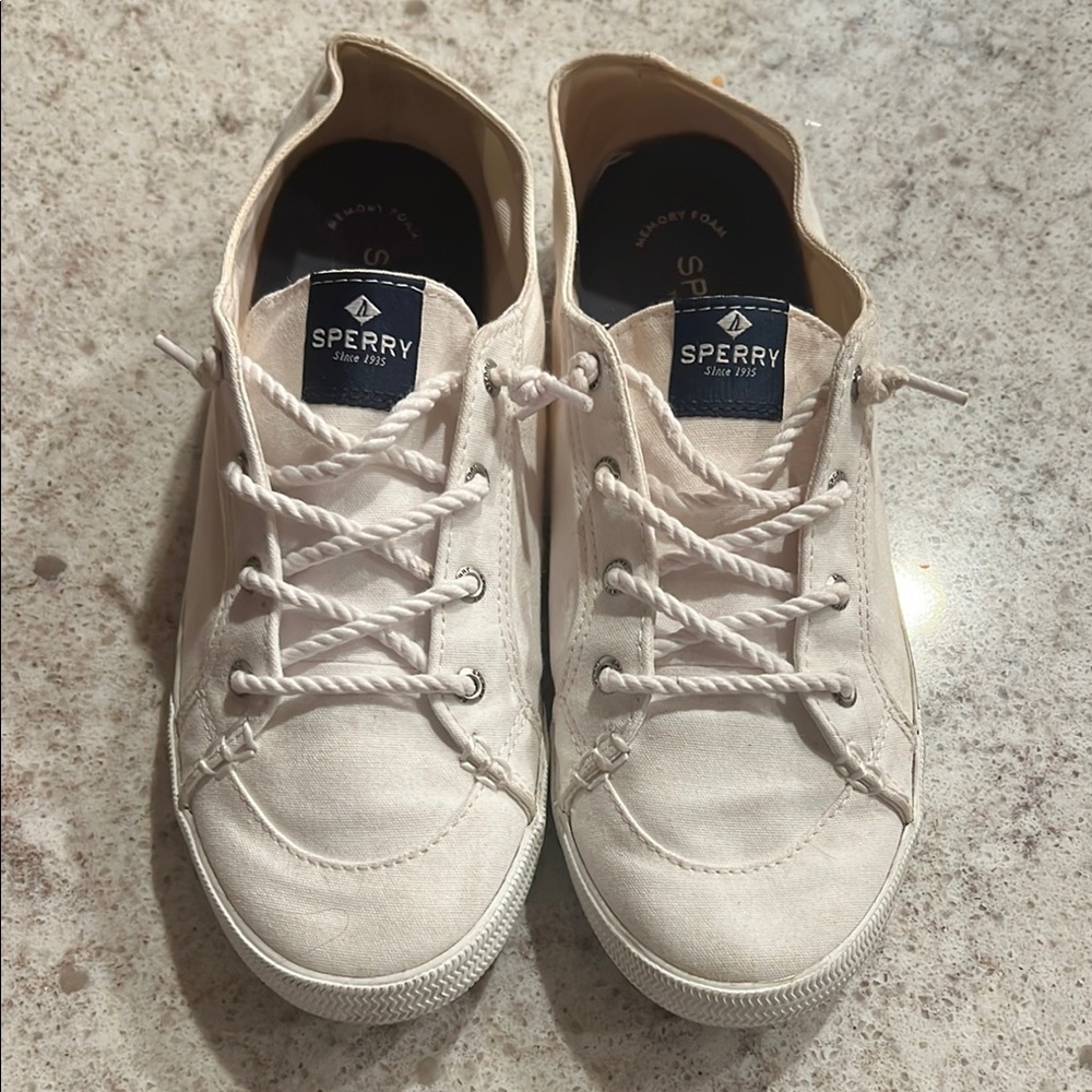 White Sperry top-siders